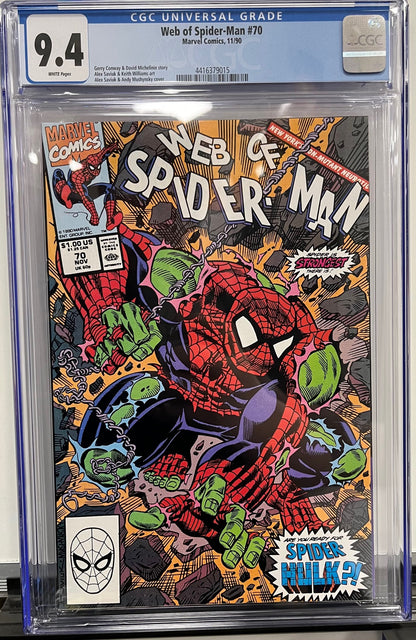 Web of Spider-Man #70 - November, 1990 [9.4]