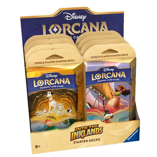 Disney Lorcana: Into The Inklands Starter Deck Display (8 Starter Decks)
