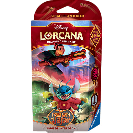 Disney Lorcana: Reign of Jafar Starter Deck (Ruby & Steel) *PRE-ORDER 6-6-25*
